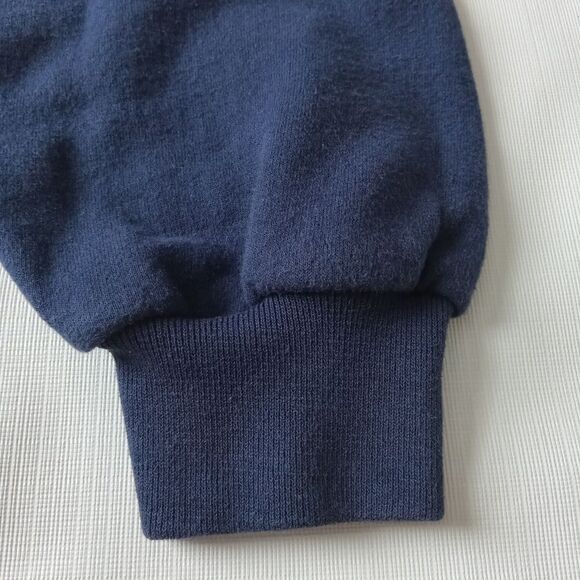 Women's Navy Blue Florida Butterflies Graphic Print Crew Neck Pullover Sweater - Picture 9 of 12